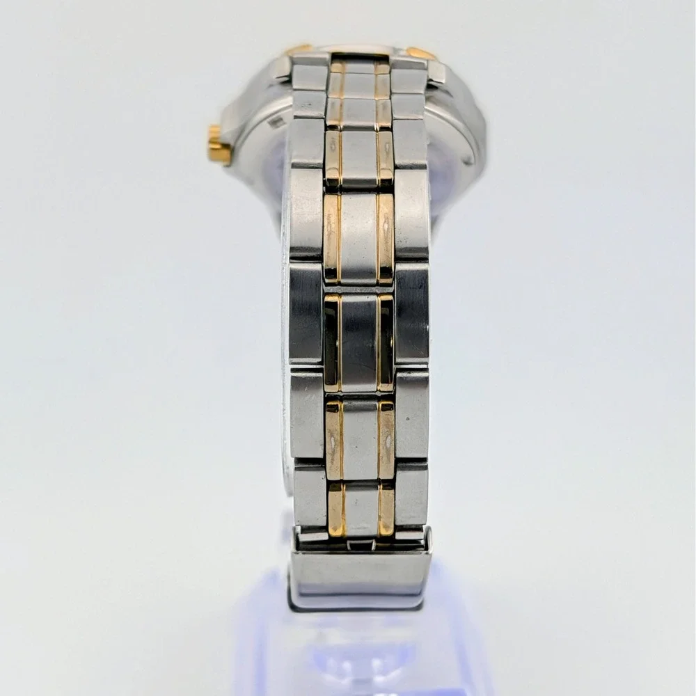 Wenger Swiss Military Elite 79093 Two Tone MOP Dial Quartz Watch Lume 33mm 8.5